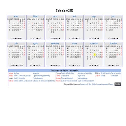 CALENDARIO