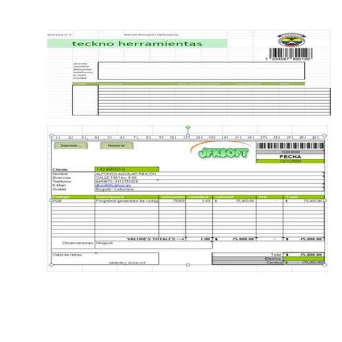 factura en excel