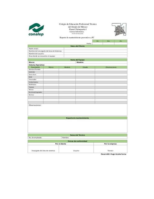 Formato preventivo del pc | PDF