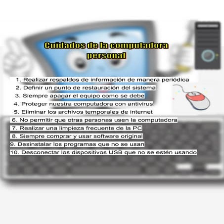 Uso responsable y adecuado de las partes de una computadora. | PDF