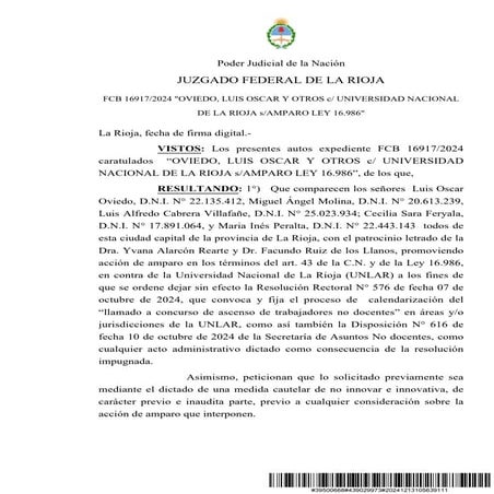 Docentes de La Rioja cuestionan concurso de la UNLAR, pero la Justicia ...