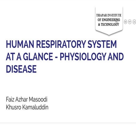 Human respiratory system at a glance : Physiology and disease (link in descri...