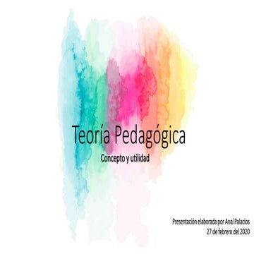Teoría Pedagógica