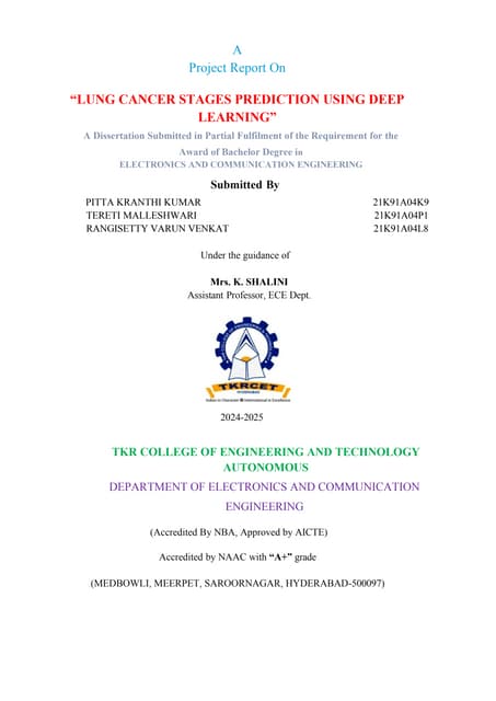 Lung Cancer Detection Using Deep Learning Pptx