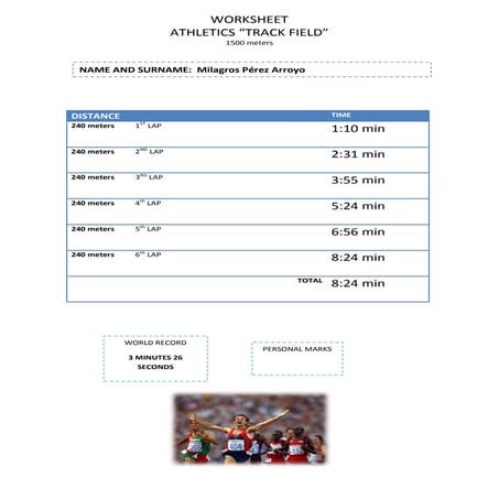 ATHLETICS " TRACK FIELD" 1.500metres