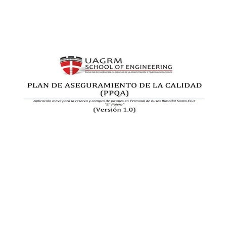 Doc 4 plan de aseguramiento de la calidad (ppqa) | PDF