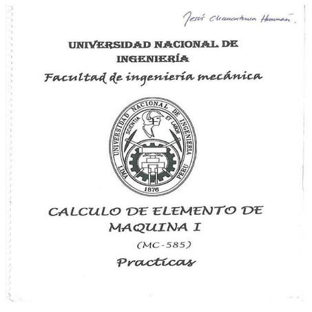 Calculo de elementos de maquinas Teoria y examenes UNI
