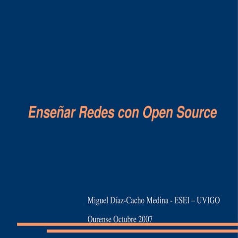 Docencia Redes con Open Source