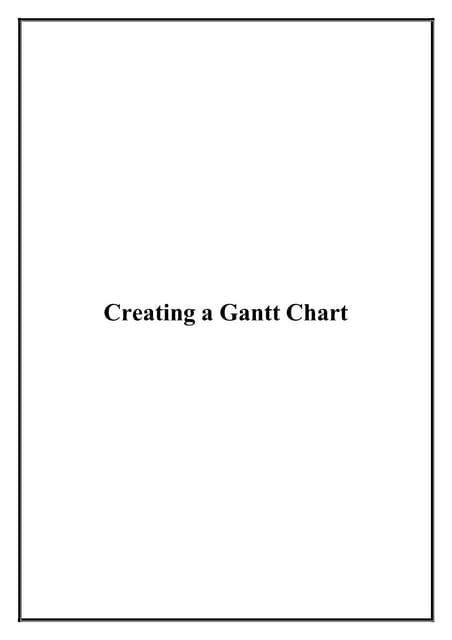 How to make Gantt chart in Excel