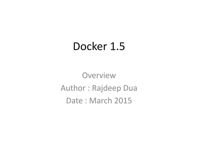 Docker 1.5