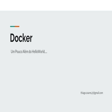 JavaDay2018 - Docker - Além do HelloWorld