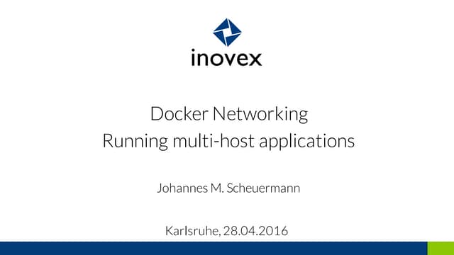 Docker Networking – Running multi-host applications