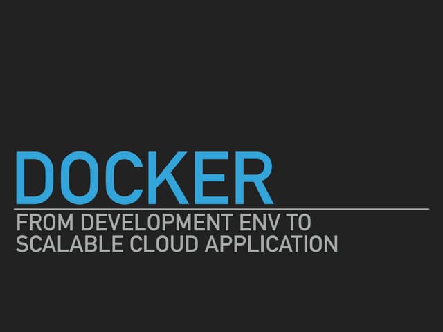 Docker workshop
