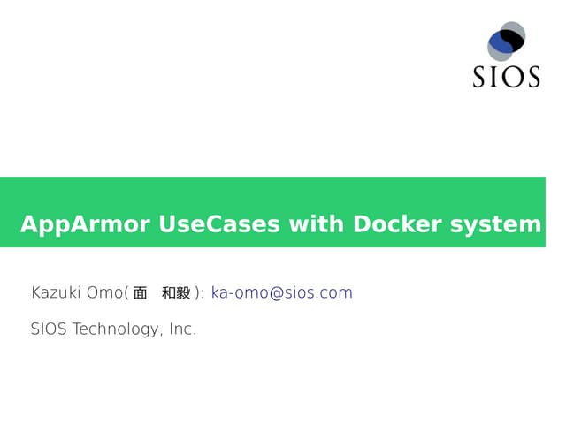 Docker app armor_usecase
