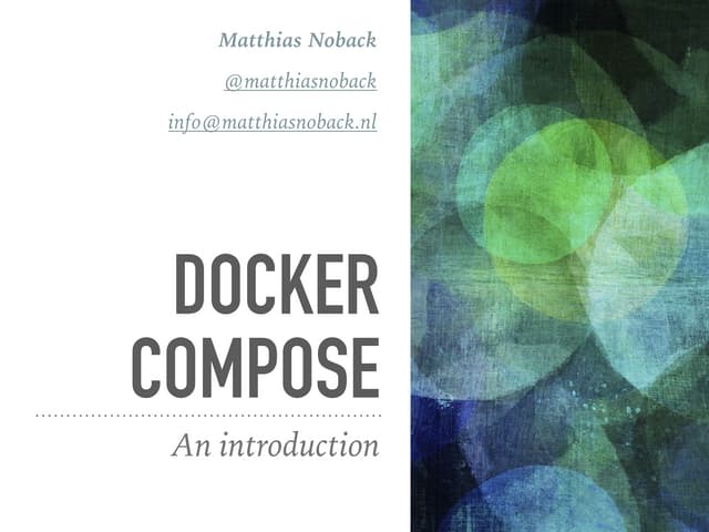 Docker compose workshop