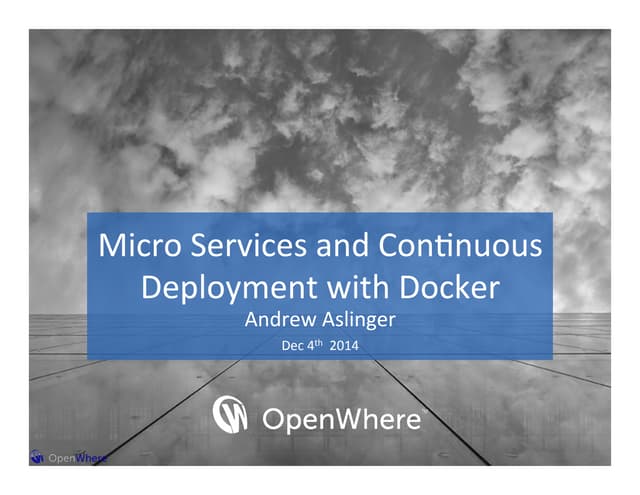Docker dev ops for cd meetup 12-14