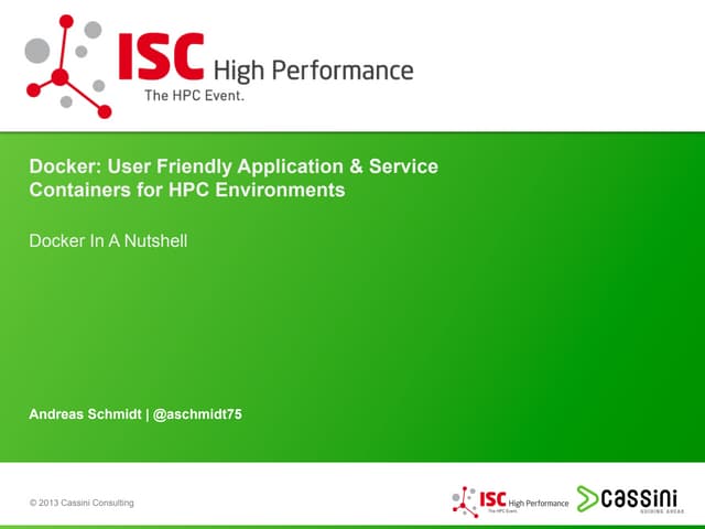 Docker for HPC in a Nutshell