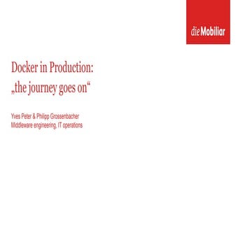 Docker in Production, die Mobiliar