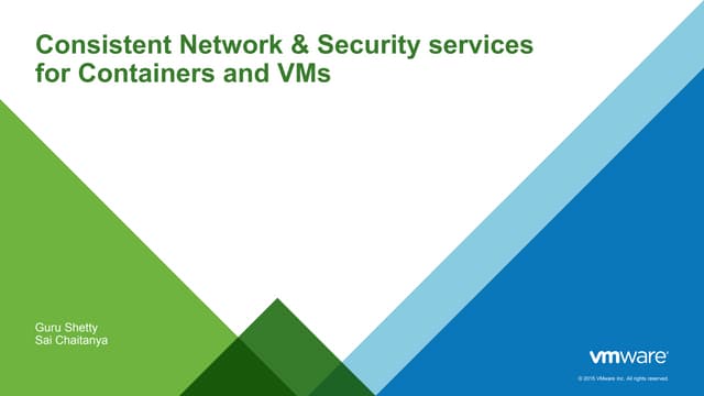 Microservices for Enterprises - Consistent Network & Security services for Co...