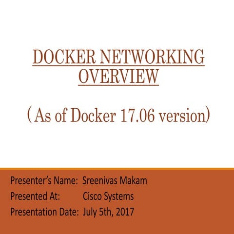Docker Networking Overview