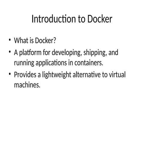 Introduction: Basic Installation Docker Container