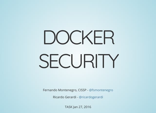 Docker security introduction-task-2016