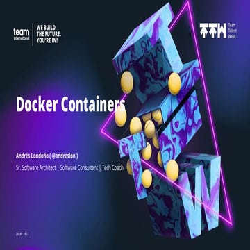 Docker Containers | Talent Week/Team International