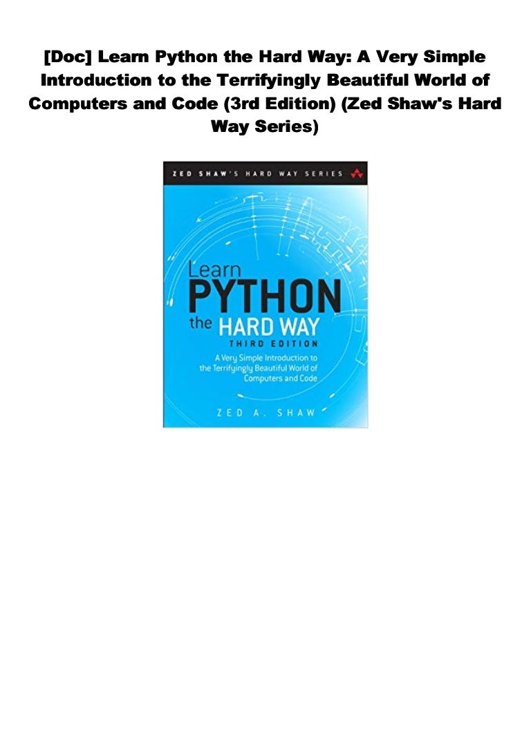 [PDF] Learn Python the Hard Way: A Very Simple Introduction to the Te…