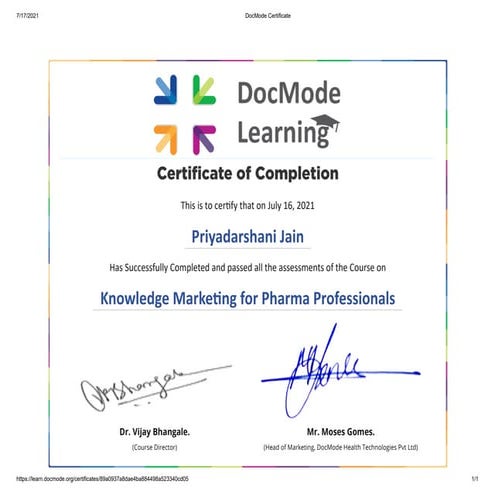 Knowledge Marketing of Pharma Professional