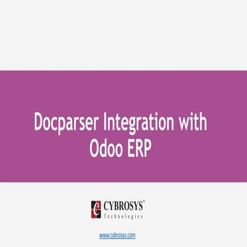 Docparser integration with odoo erp | PPT