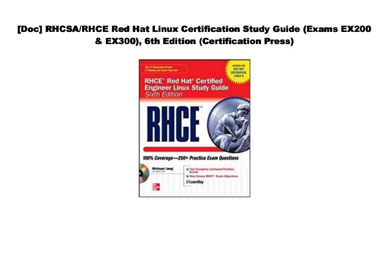  doc rhcsa rhce red hat linux certification study guide exams ex200 
