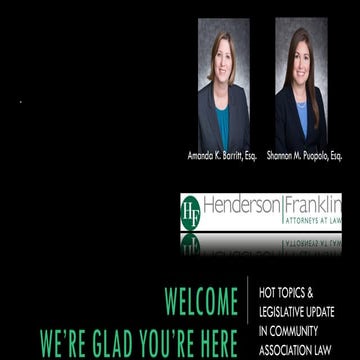 Hot Topics in Community Association Law