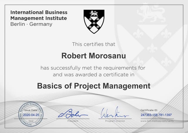 Certifications, Diplomas, Awards