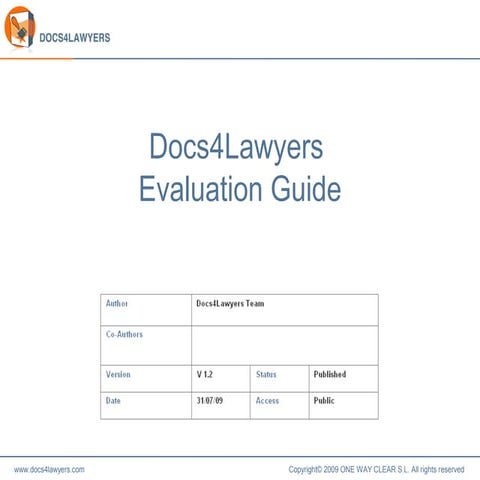 Docs4Lawyers Functional Guide v1.2