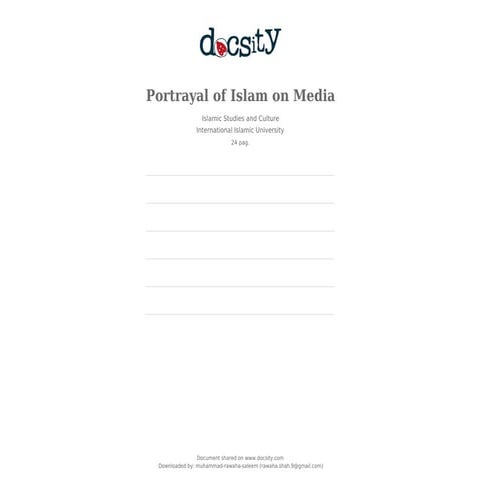 Portrayal of Islam on Media