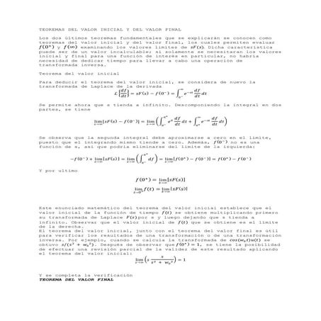 teoremas del-valor-inicial-y-del-valor-final