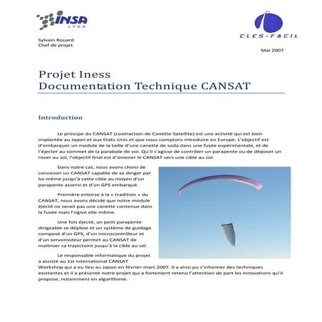 Documentation Technique : CanSat Eole