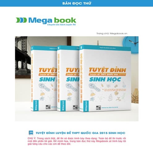 [Bản đọc thử] Sách Tuyệt Đỉnh Luyện Đề Môn Sinh 2015 - Megabook.vn 