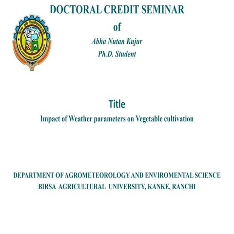 Doctoral credit seminar 