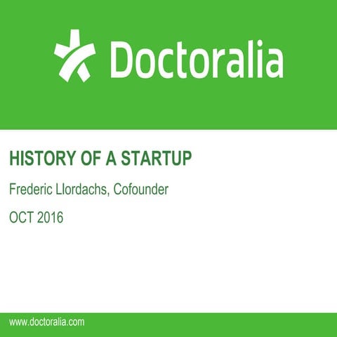 Doctoralia, History of a startup