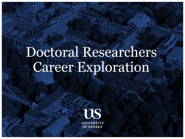 Doctoral Researchers - Career Exploration