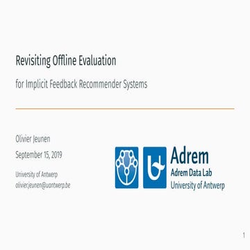 Revisiting Offline Evaluation for Implicit-Feedback Recommender Systems (Doct...