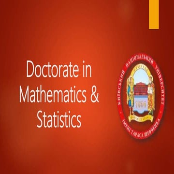 Bachelor in mathematics & statistics | PPTX