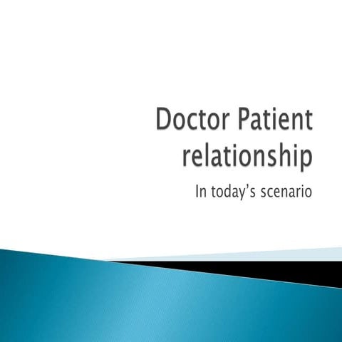 Doctor patient relationship