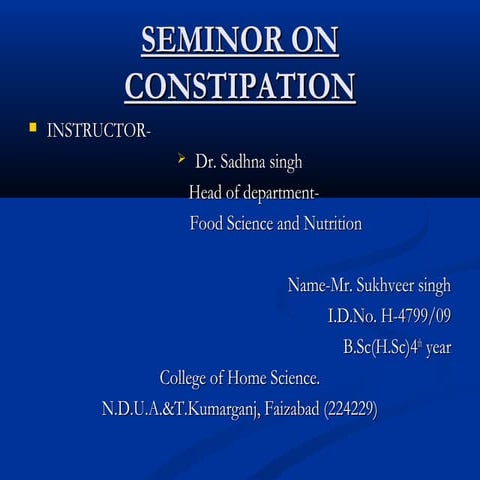 CONSTIPATION | PPT