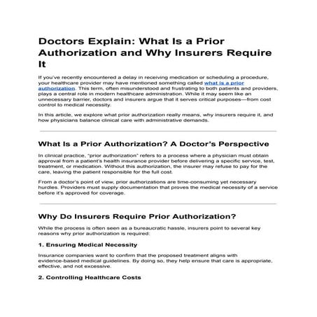 Doctors Explain_ What Is a Prior Authorization and Why Insurers Require It.pdf