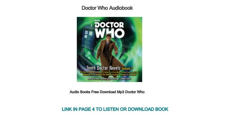 doctor who audio books free mp3 download