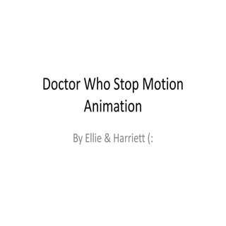 Doctor who stop motion animation fi...