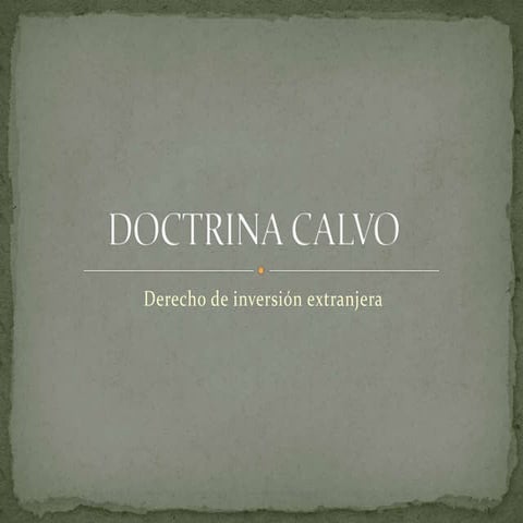 Doctrina calvo