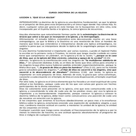 Doctrina de la iglesia | DOCX